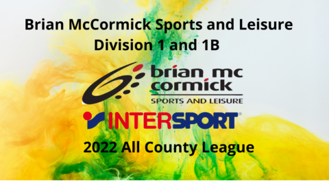 Tonight’s Results Brian McCormick Division 1 and 1A