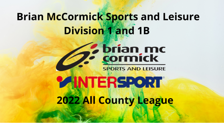 Results and Tables Brian McCormick Sport Division 1 and 1B