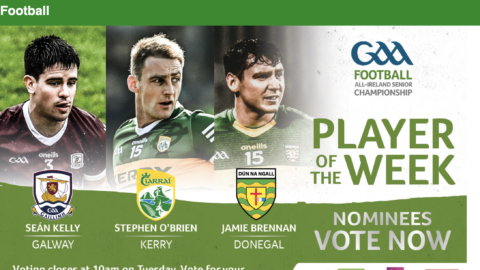 Jamie Brennan nominated for GAA Player of the Week