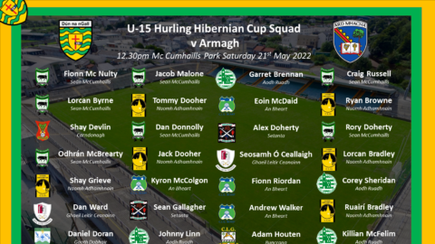 Hibernian Cup Donegal v Armagh MacCumhaill Park 12:30pm, Saturday May 22nd