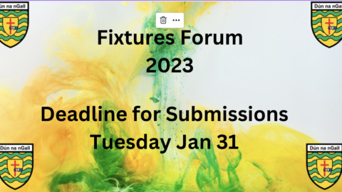Submissions deadline for upcoming fixtures forum is tonight at 8pm