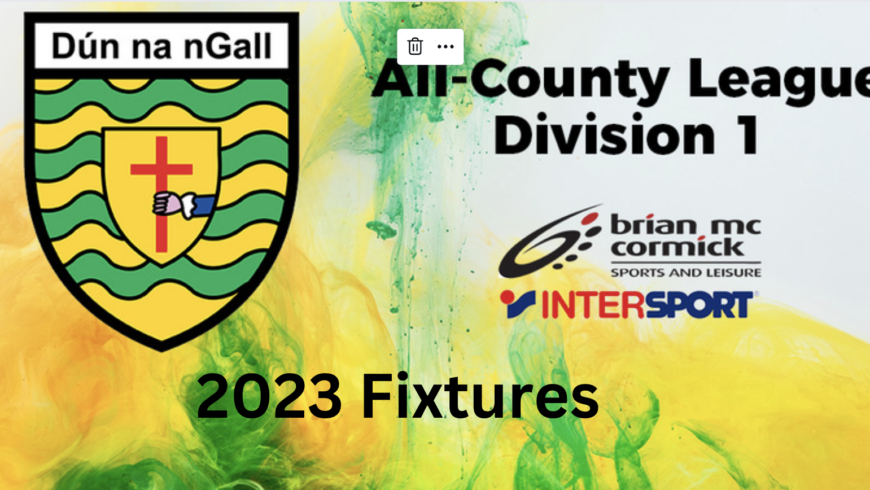 Fixtures this Weekend – Brian McCormick Division 1 and 1B