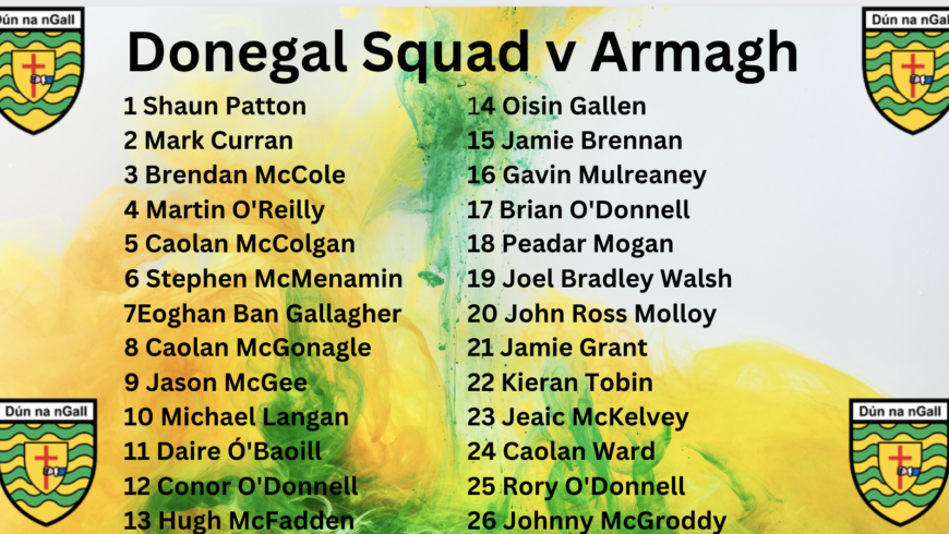 Donegal name squad to play Armagh