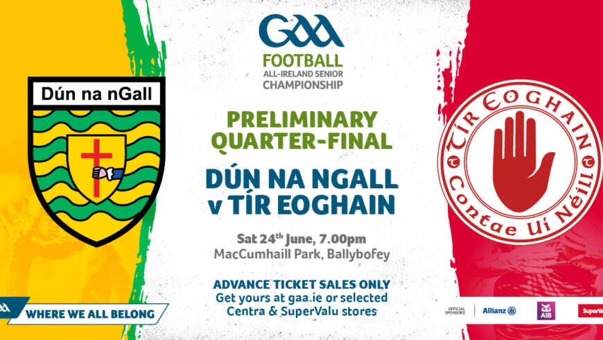 Dún na nGall v Tír Eoghain ticket and parking information