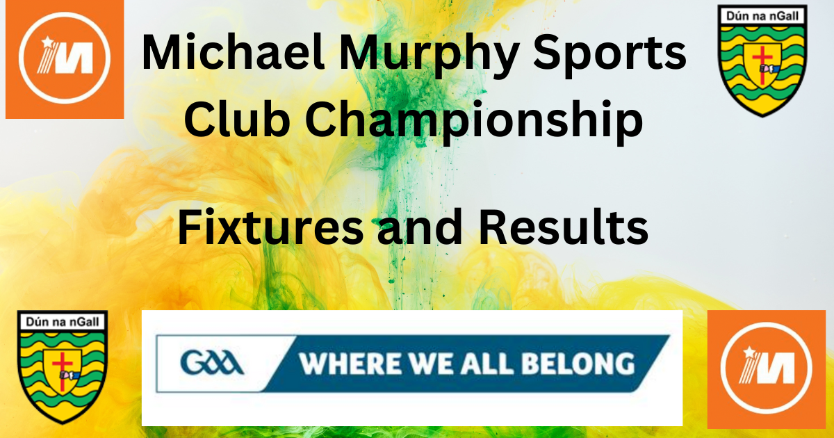 Revised Michael Murphy Sports & Leisure Championship Fixtures 23rd/24th ...