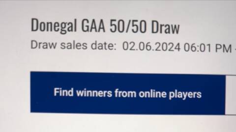 Donegal GAA 50/50 Draw 2 Winner